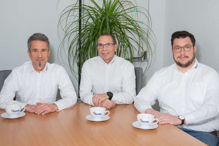 Abbildung: Jochen Horn, Friedhelm Roth und Daniel Ulrich (von links nach rechts) – EDIS Anlagenbau GmbH, Faulbach
